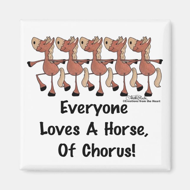 Aimant Tout le monde aime un cheval de choeur (Devant)