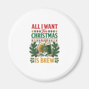 Aimant Tout le monde veut des verres à bière de Noël Brew