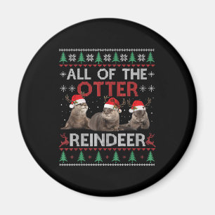 Aimant Tout Otter Reindeer Noël Vilain Sweater
