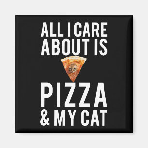 Aimant Tout soin d'I est environ pizza et mon chat