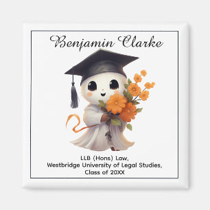 Aimant 🎓 Tout texte personnalisé Chibi Diplômé
