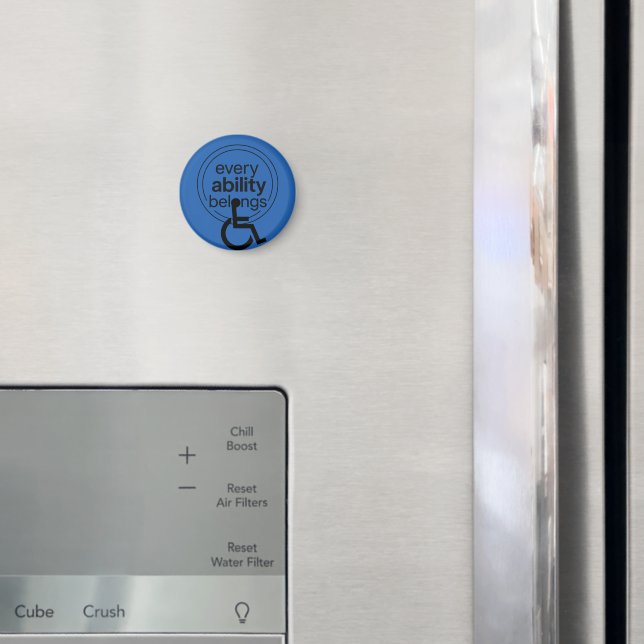 Aimant Toute capacité appartient | Minimalisme inclusif  (In situ (réfrigérateur))