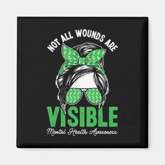 Aimant Toutes les blessures ne sont pas visibles Messy Bu