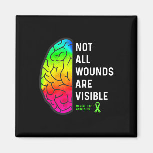 Aimant Toutes les blessures sont visibles - Sensibilisati
