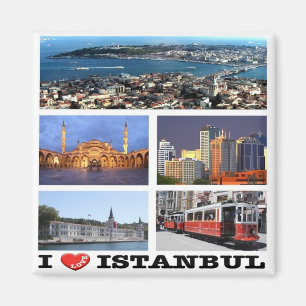 Aimant TR - Turquie - Istanbul - I Love - Collage