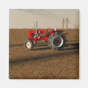 Aimant Tracteur et terres de culture