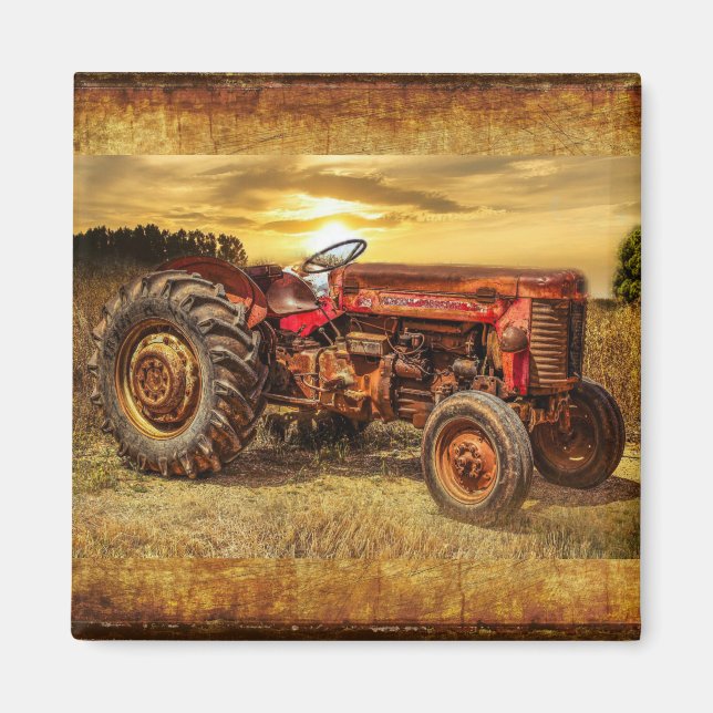 Aimant Tracteur Red Farm (Devant)