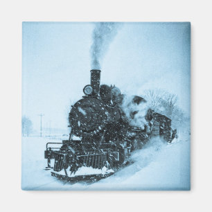 Aimant Train attaché de neige