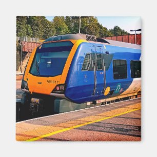 Aimant Train bleu et jaune, Sheffield