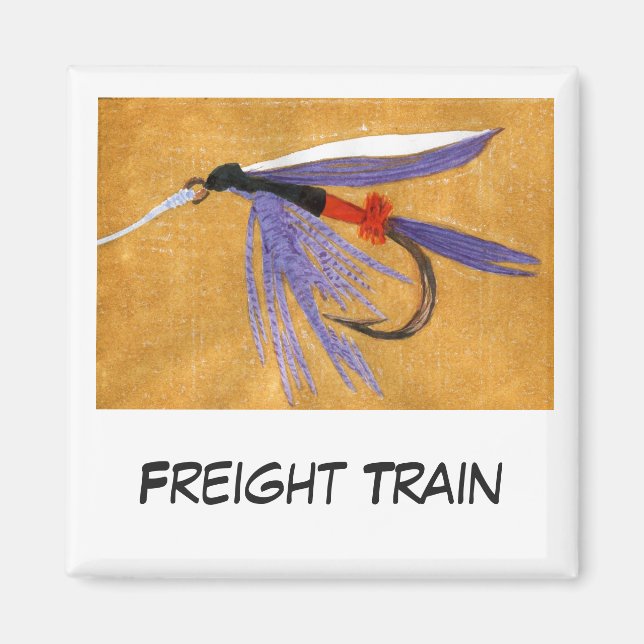 Aimant "Train de marchandises" Amarrages d'art de pêche à (Devant)