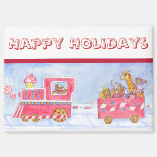 Aimant Train de Noël