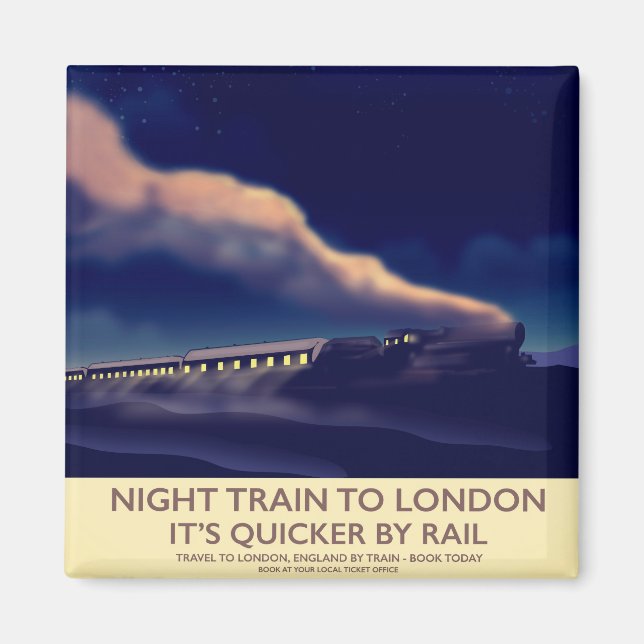 Aimant Train De Nuit Pour Londres. (Devant)