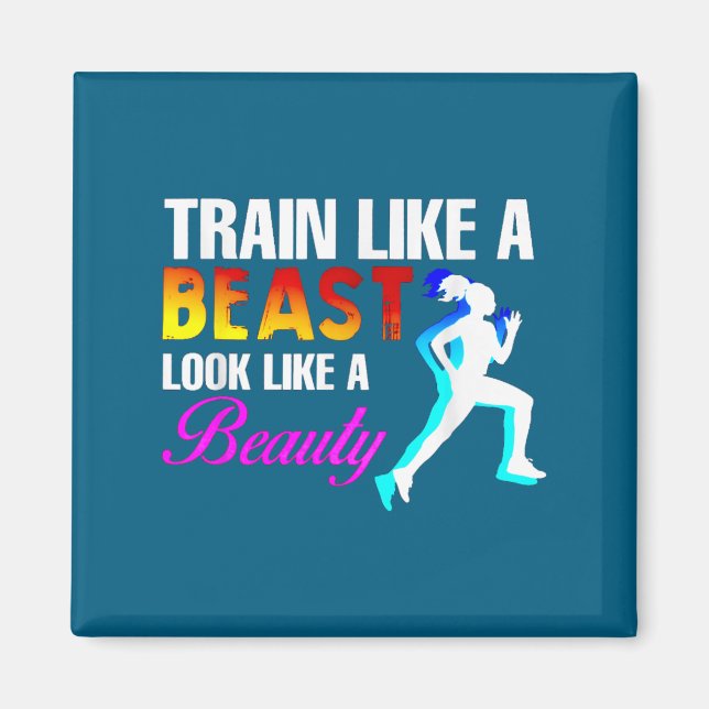Aimant Train Like A Look Like A Beauty Fitness  (Devant)