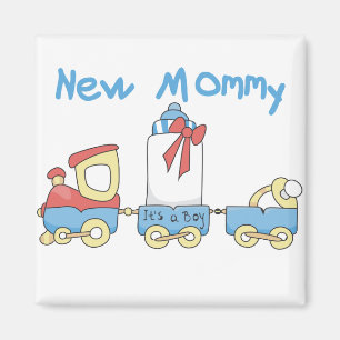 Aimant Train New Mommy of Boy tshirts et cadeaux