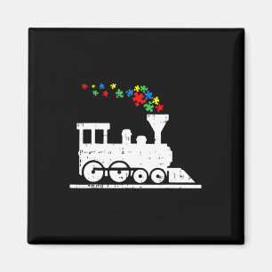 Aimant Train Puzzle Piece Sensibilisation sur l'autisme C
