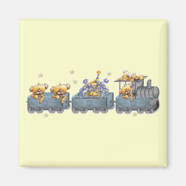 Aimant Trains et Nounours (Devant)