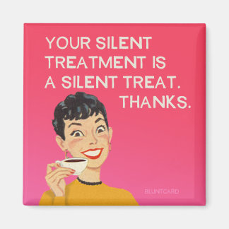 Aimant Traitement silencieux, drôle vintage de bluntcard.