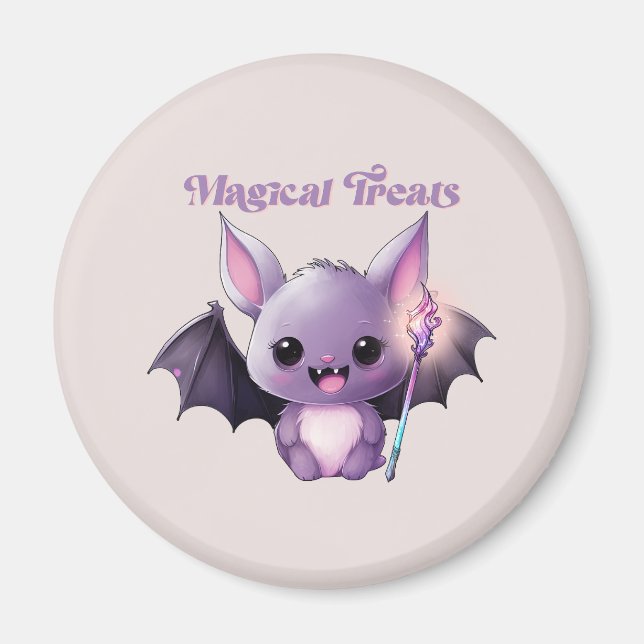 Aimant Traitements magiques avec Bats mignons (Devant)