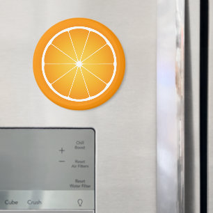 Aimant Tranche de fruit orange juteuse et cool