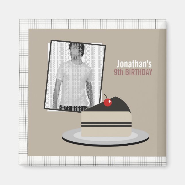 Aimant Tranche de gâteau (Devant)