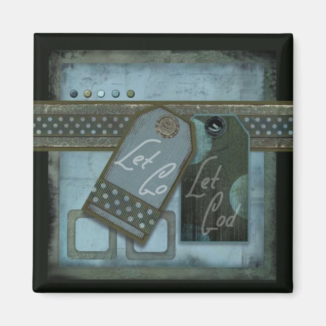 Aimant Tranquillité "Laisser aller et laisser Dieu (Devant)