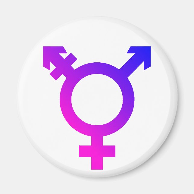Aimant Trans* Symbol pink/blue (Devant)
