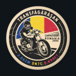 Aimant Transfagarasan | Roumanie | Motorcycle<br><div class="desc">Transfagarasan fait dans un emblème de style vintage et en détresse. C'est une route pittoresque célèbre que l'on trouve en Roumanie.</div>