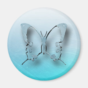 Aimant translucide bleu de réfrigérateur de