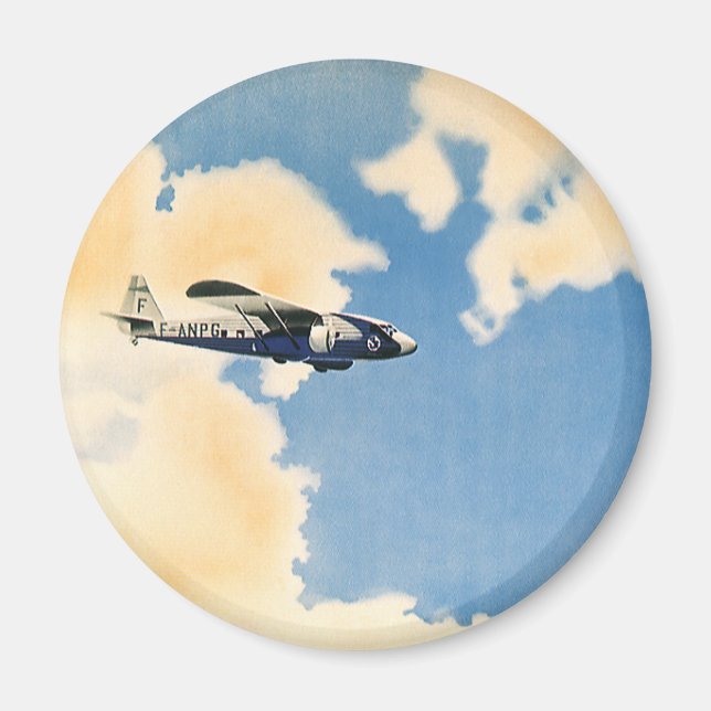 Aimant Transport vintage, avion Albatross (Devant)