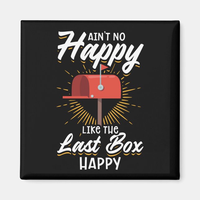 Aimant Transporteur de courrier amusant travailleur posta (Devant)