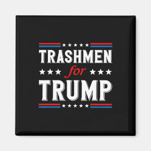 Aimant Trashmen pour Trump 2024 drôle élection Garbageman