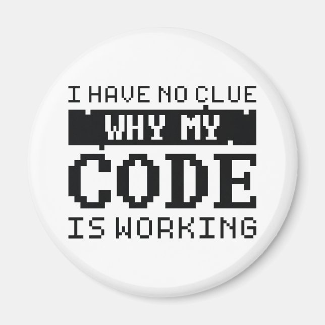 Aimant Travail du code (Devant)