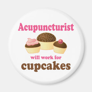 Aimant Travail Pour Cupcakes Acupuncturist Cadeau