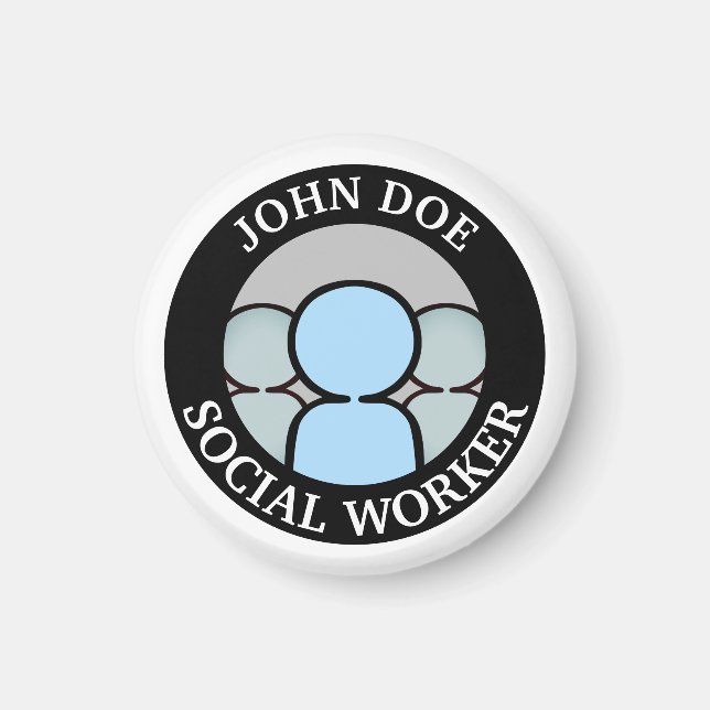 Aimant Travailler avec les gens (Devant)