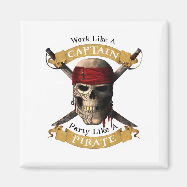 Aimant Travailler Comme Une Partie De Capitaine Comme Un  (Devant)