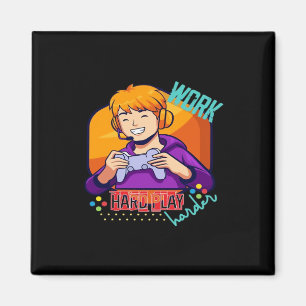 Aimant Travailler dur Jouer si dur Citation Motivationnel