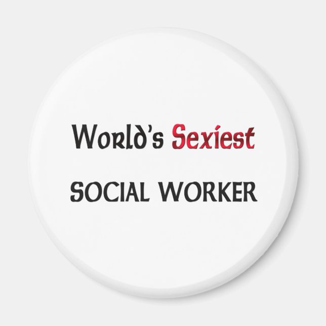 Aimant Travailleur social le plus flexible au monde (Devant)