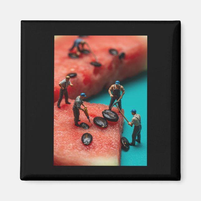 Aimant Travailleurs Miniature Sur Sticker De Pâque (Devant)