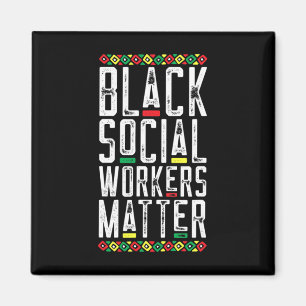 Aimant Travailleurs Sociaux Noirs Problème Afro-Américain