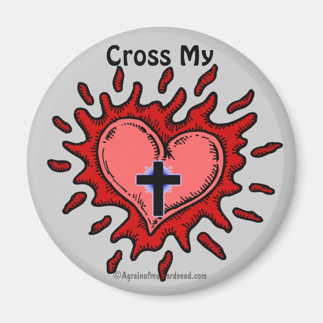 Aimant Traverser mon coeur Symbole chrétien (Devant)