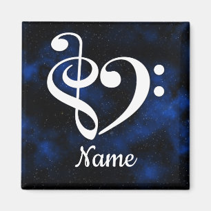 Aimant Treble Clef Bass Clef Coeur Lactée Voie Customisée