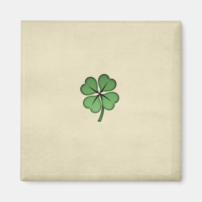 Aimant Trèfle irlandais chic Lucky (Devant)