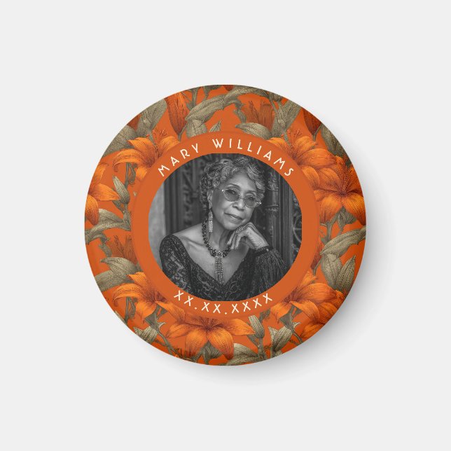 Aimant Trendy Custom Lilies Themed Beach Party (Devant)