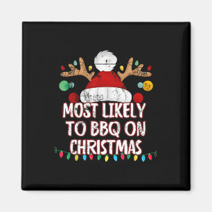 Aimant Très Probable De Barbecue Sur Noël Drôle Correspon