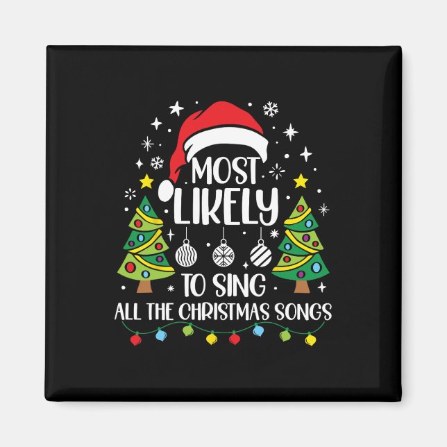 Aimant Très Probable De Chanter Les Chansons De Noël Fami (Devant)