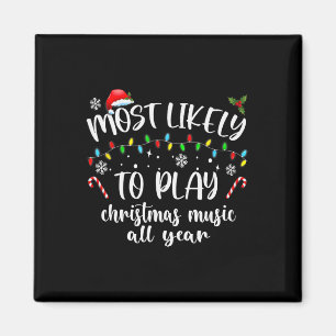 Aimant Très Probable De Jouer De La Musique De Noël Toute