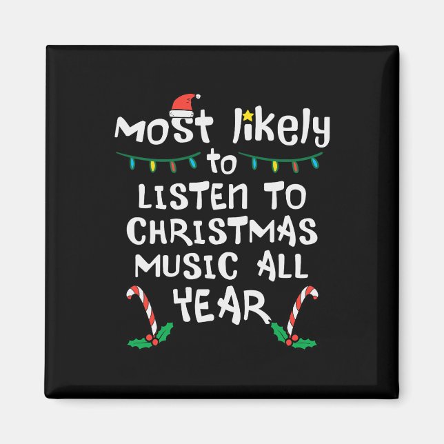 Aimant Très Probable D'Écouter La Musique De Noël Famille (Devant)