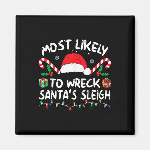 Aimant Très Probable D'Évacuer Père Noël Sleigh Family Ch