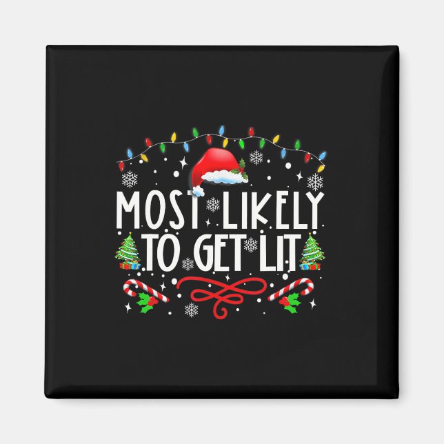 Aimant Très Probable D'Obtenir Lit Boire Fun Noël De Fami (Devant)