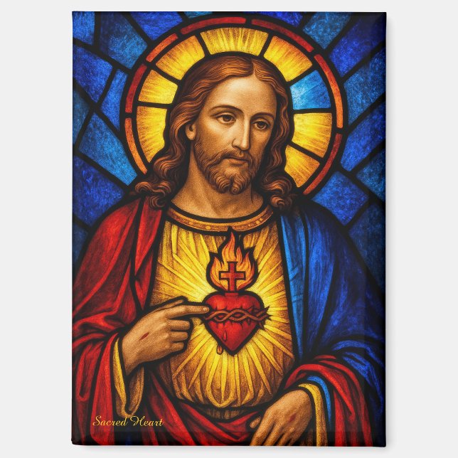 Aimant Très Saint-Cœur de Jésus (Recto)